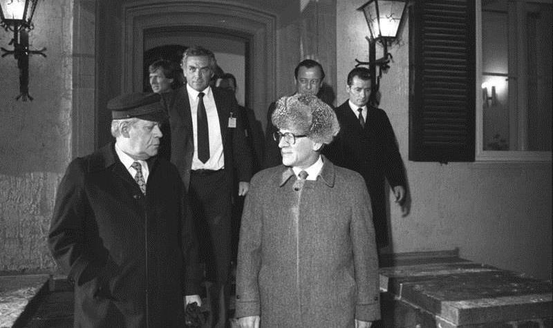 Erich Honecker and Helmut Schmidt